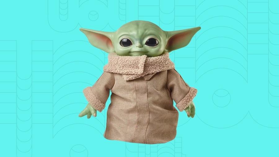 Mattel Plush Baby Yoda Star Wars The Child, Verde, 11 polegadas